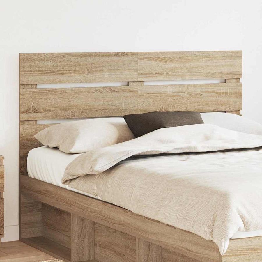 Hoofdbord Met Hoofdeinde Bewerkt Hout 150 cm Sonoma eiken