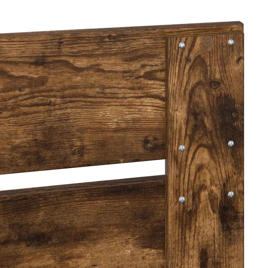 Hoofdbord Met Hoofdeinde Bewerkt Hout 150 cm Gerookt eiken