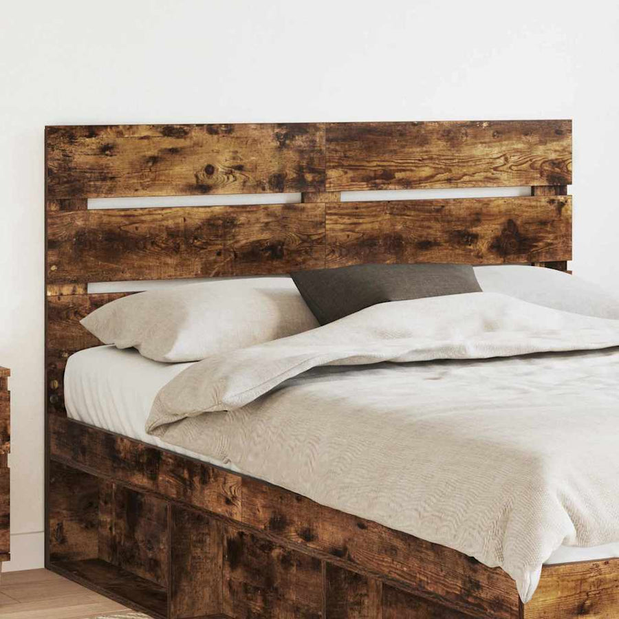 Hoofdbord Met Hoofdeinde Bewerkt Hout 150 cm Gerookt eiken