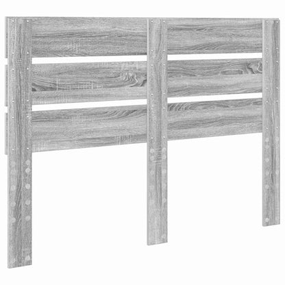 Hoofdbord Met Hoofdeinde Bewerkt Hout 150 cm Grijs sonoma