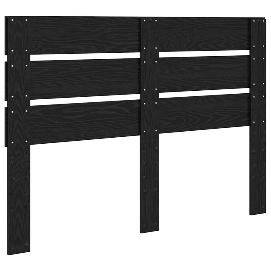 Hoofdbord Met Hoofdeinde Bewerkt Hout 140 cm Zwart eiken