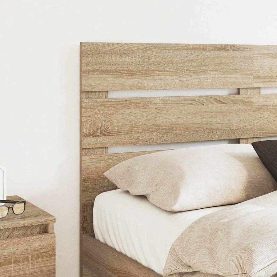 Hoofdbord Met Hoofdeinde Bewerkt Hout 140 cm Sonoma eiken