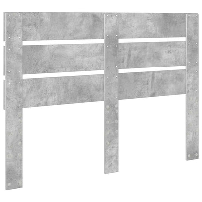 Hoofdbord Met Hoofdeinde Beton Grijs Bewerkt Hout 140 cm Betongrijs
