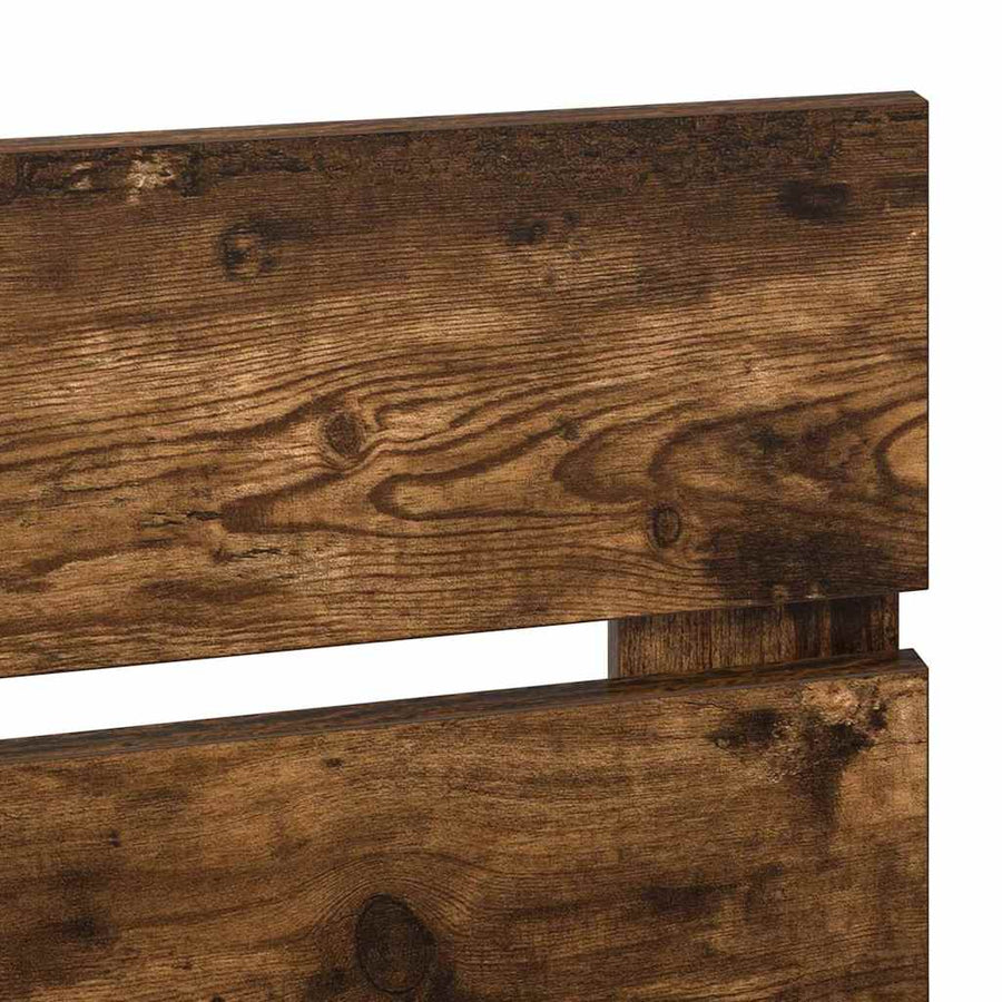 Hoofdbord Met Hoofdeinde Bewerkt Hout 140 cm Gerookt eiken