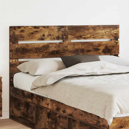 Hoofdbord Met Hoofdeinde Bewerkt Hout 140 cm Gerookt eiken