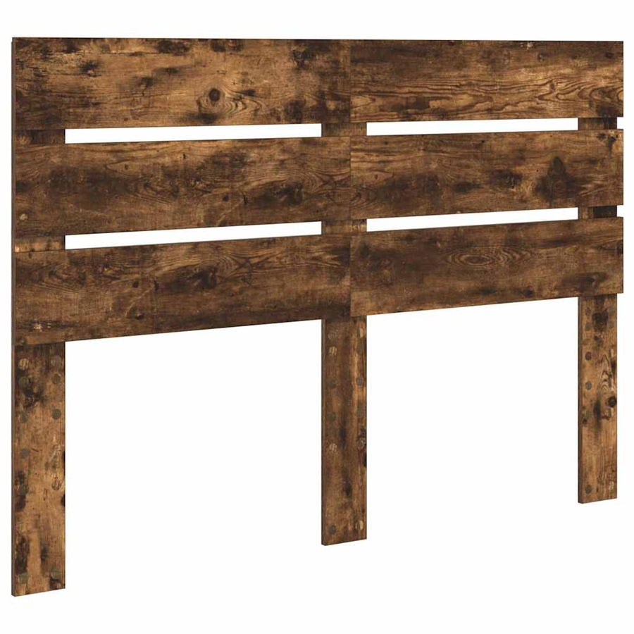 Hoofdbord Met Hoofdeinde Bewerkt Hout 140 cm Gerookt eiken
