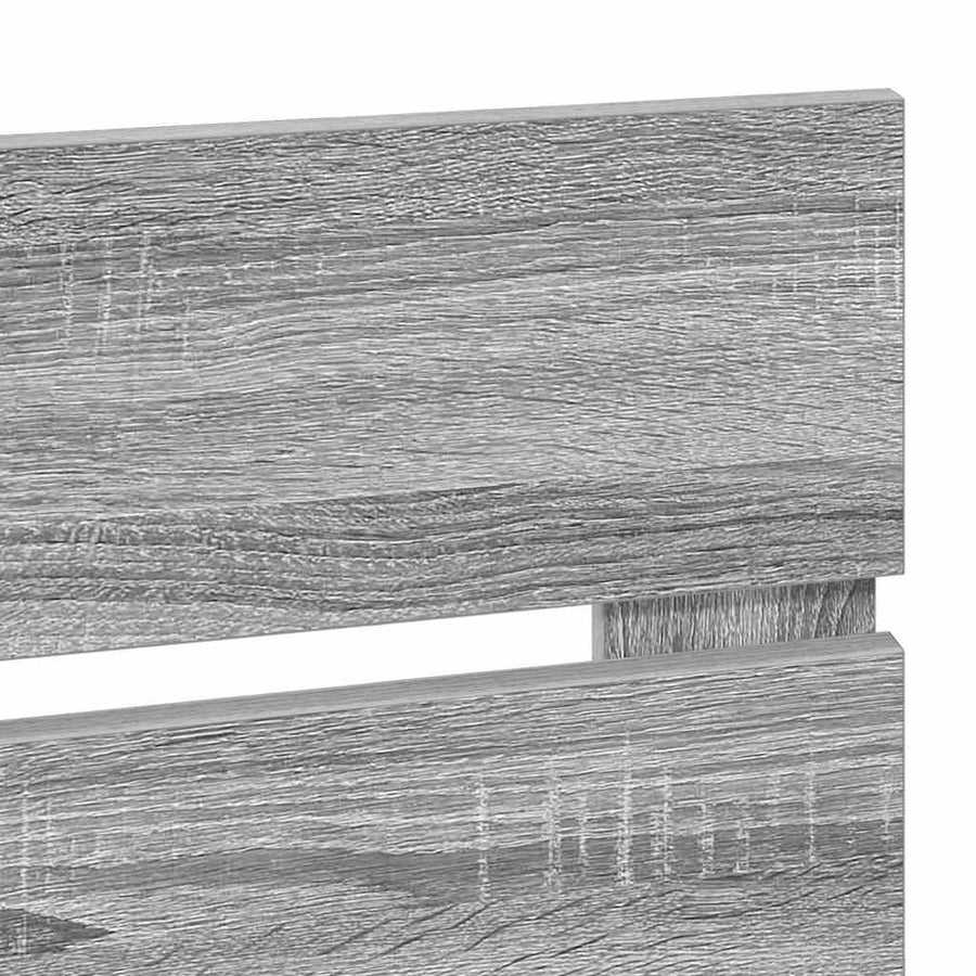 Hoofdbord Met Hoofdeinde Bewerkt Hout 140 cm Grijs sonoma