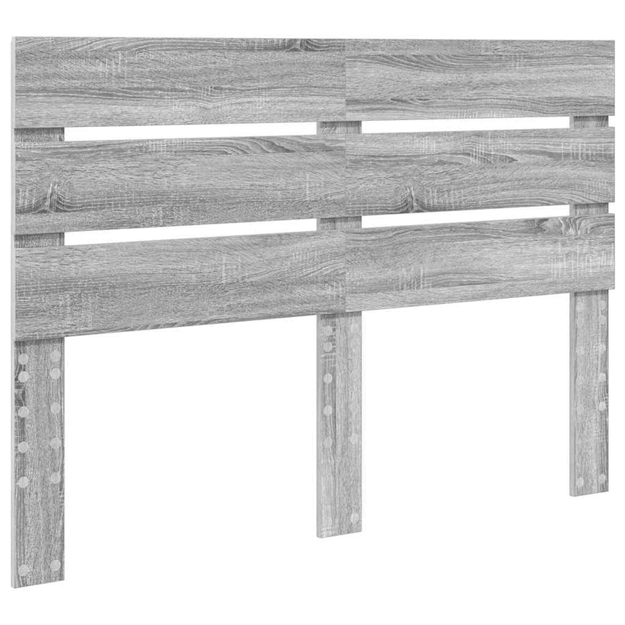 Hoofdbord Met Hoofdeinde Bewerkt Hout 140 cm Grijs sonoma