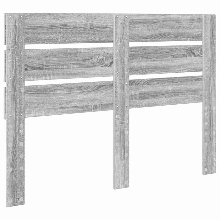 Hoofdbord Met Hoofdeinde Bewerkt Hout 140 cm Grijs sonoma