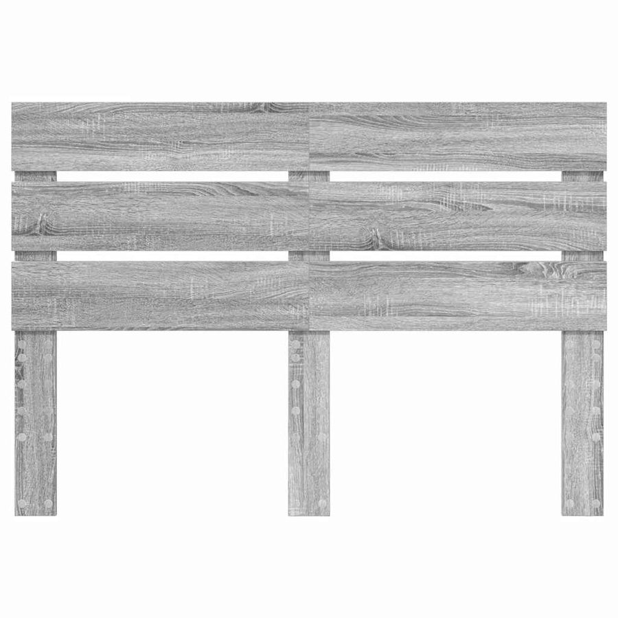 Hoofdbord Met Hoofdeinde Bewerkt Hout 140 cm Grijs sonoma