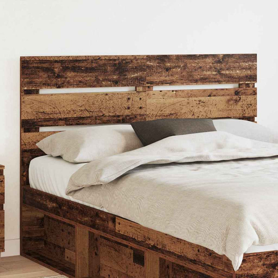 Hoofdbord Met Hoofdeinde Oudhout Bewerkt Hout 140 cm Oud hout
