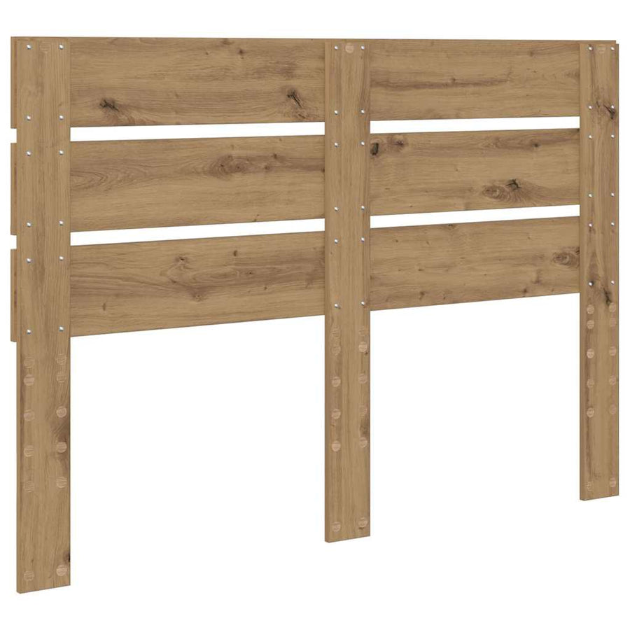 Hoofdbord Met Hoofdeinde Artisan Eiken Bewerkt Hout 140 cm artisanaal eikenkleurig