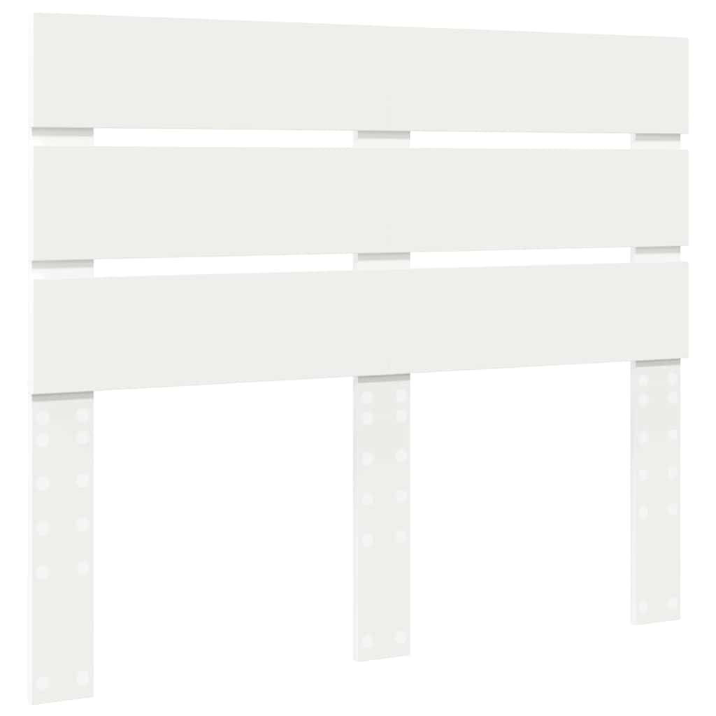 Hoofdbord Met Hoofdeinde Bewerkt Hout 135 cm Wit