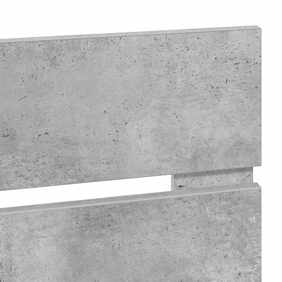 Hoofdbord Met Hoofdeinde Beton Grijs Bewerkt Hout 135 cm Betongrijs
