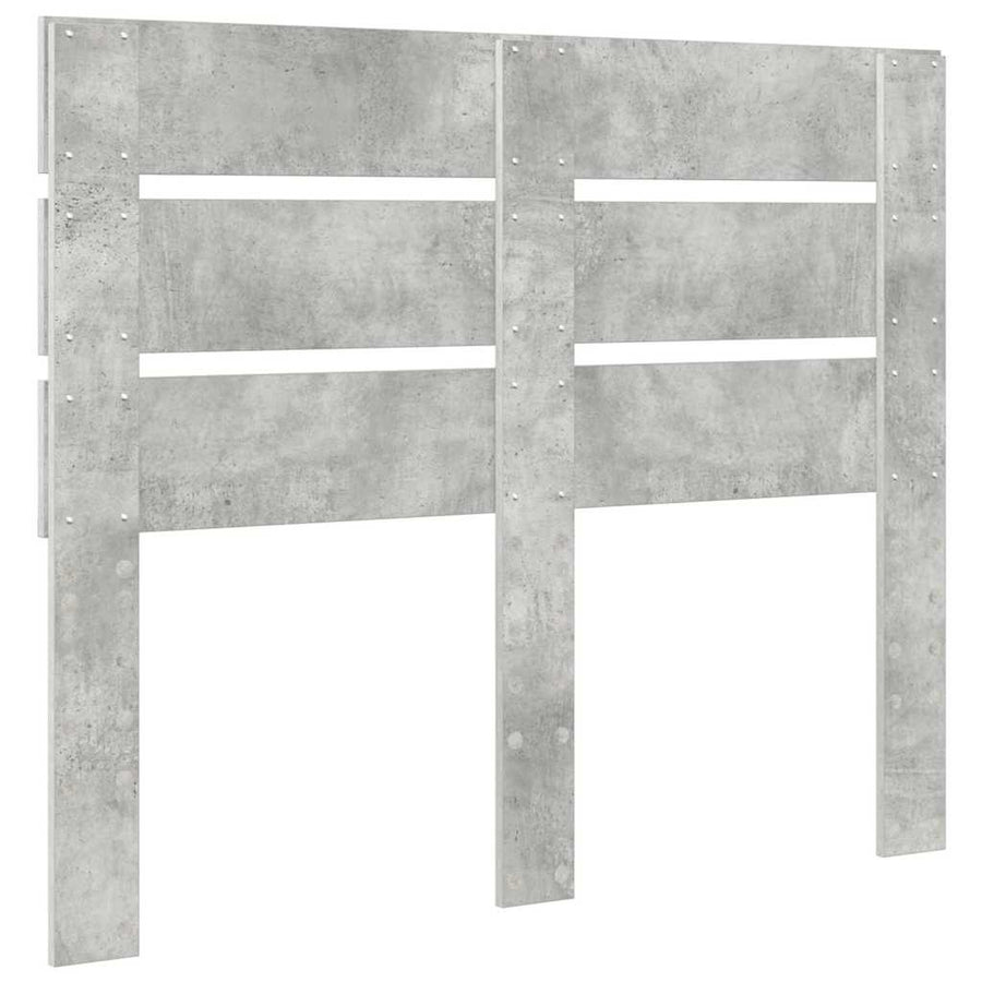 Hoofdbord Met Hoofdeinde Beton Grijs Bewerkt Hout 135 cm Betongrijs