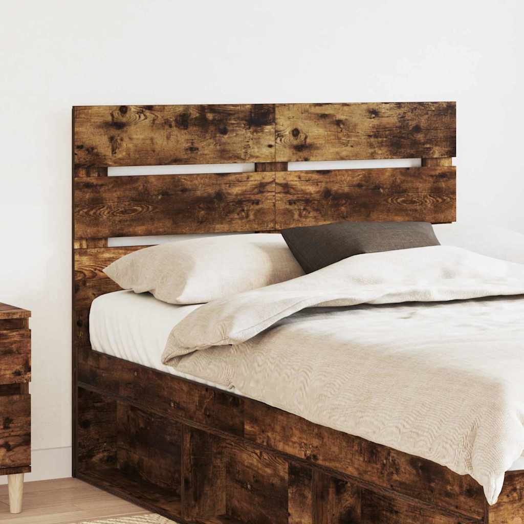 Hoofdbord Met Hoofdeinde Bewerkt Hout 135 cm Gerookt eiken