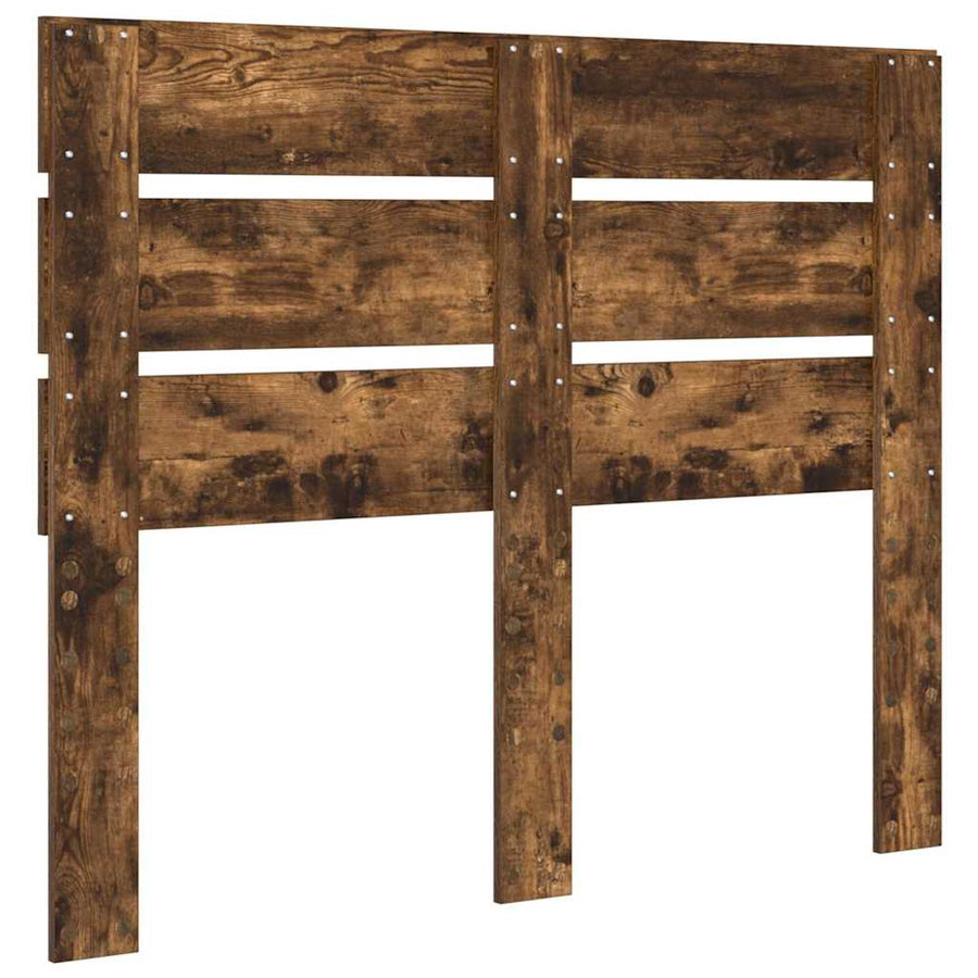 Hoofdbord Met Hoofdeinde Bewerkt Hout 135 cm Gerookt eiken