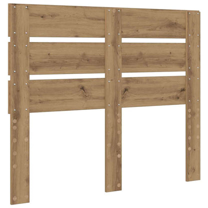 Hoofdbord Met Hoofdeinde Artisan Eiken Bewerkt Hout 135 cm artisanaal eikenkleurig
