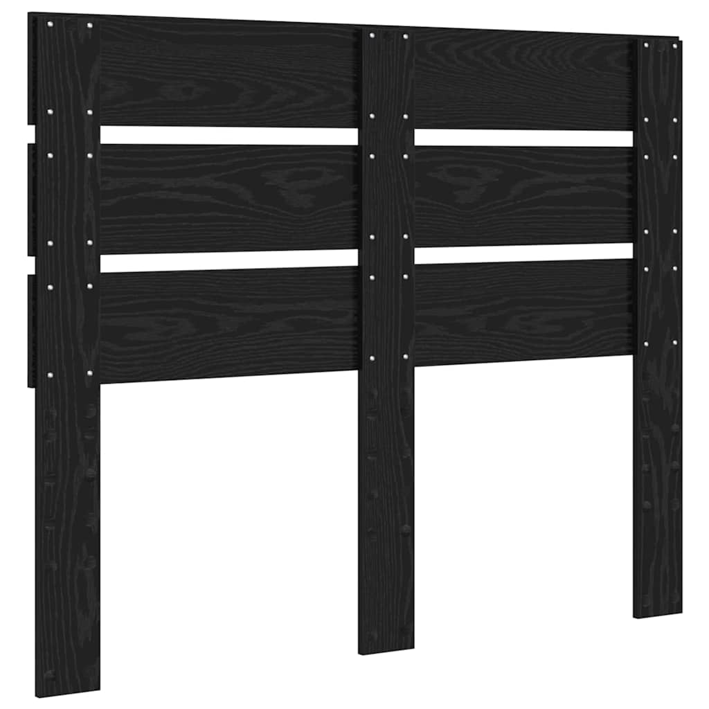 Hoofdbord Met Hoofdeinde Bewerkt Hout 120 cm Zwart eiken