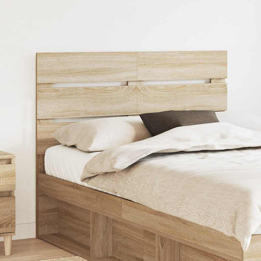 Hoofdbord Met Hoofdeinde Bewerkt Hout 120 cm Sonoma eiken