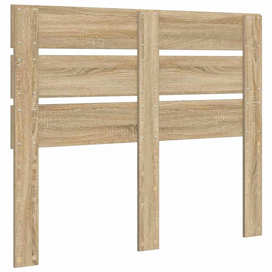 Hoofdbord Met Hoofdeinde Bewerkt Hout 120 cm Sonoma eiken