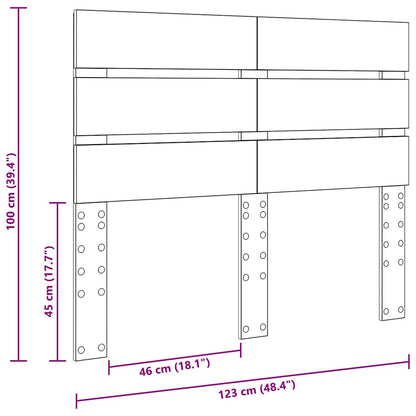 Hoofdbord Met Hoofdeinde Beton Grijs Bewerkt Hout 120 cm Betongrijs
