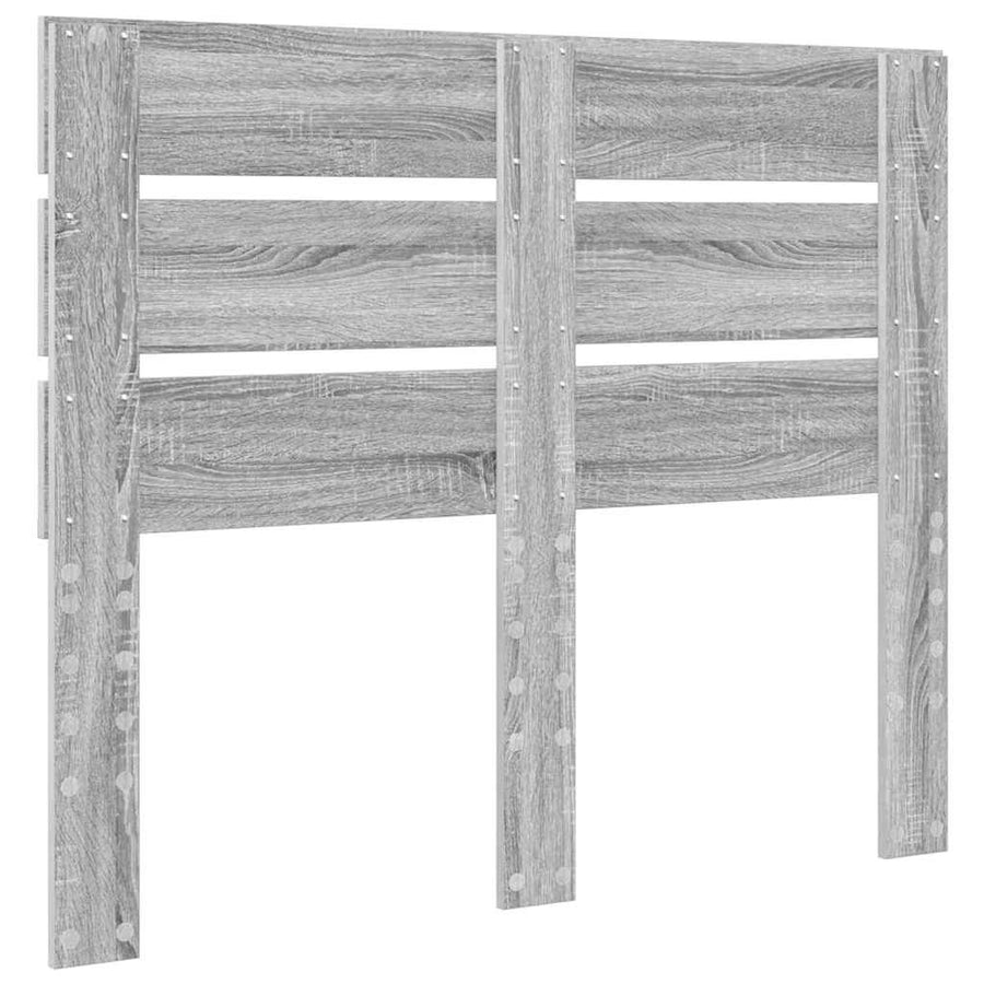 Hoofdbord Met Hoofdeinde Bewerkt Hout 120 cm Grijs sonoma