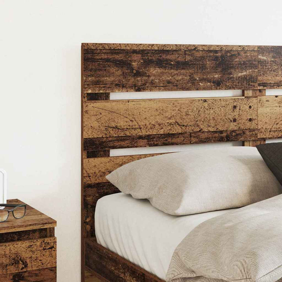 Hoofdbord Met Hoofdeinde Oudhout Bewerkt Hout 120 cm Oud hout