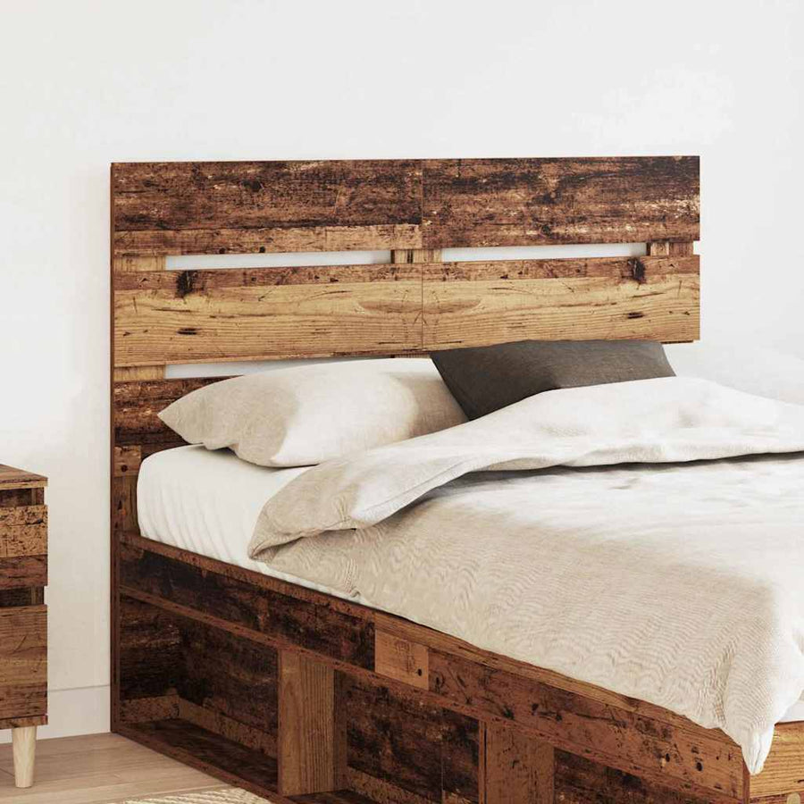 Hoofdbord Met Hoofdeinde Oudhout Bewerkt Hout 120 cm Oud hout