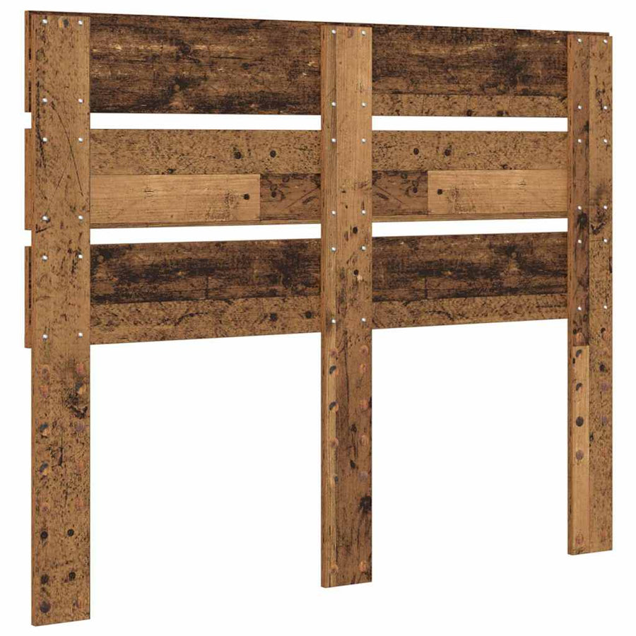 Hoofdbord Met Hoofdeinde Oudhout Bewerkt Hout 120 cm Oud hout