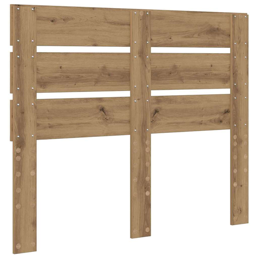 Hoofdbord Met Hoofdeinde Artisan Eiken Bewerkt Hout 120 cm artisanaal eikenkleurig