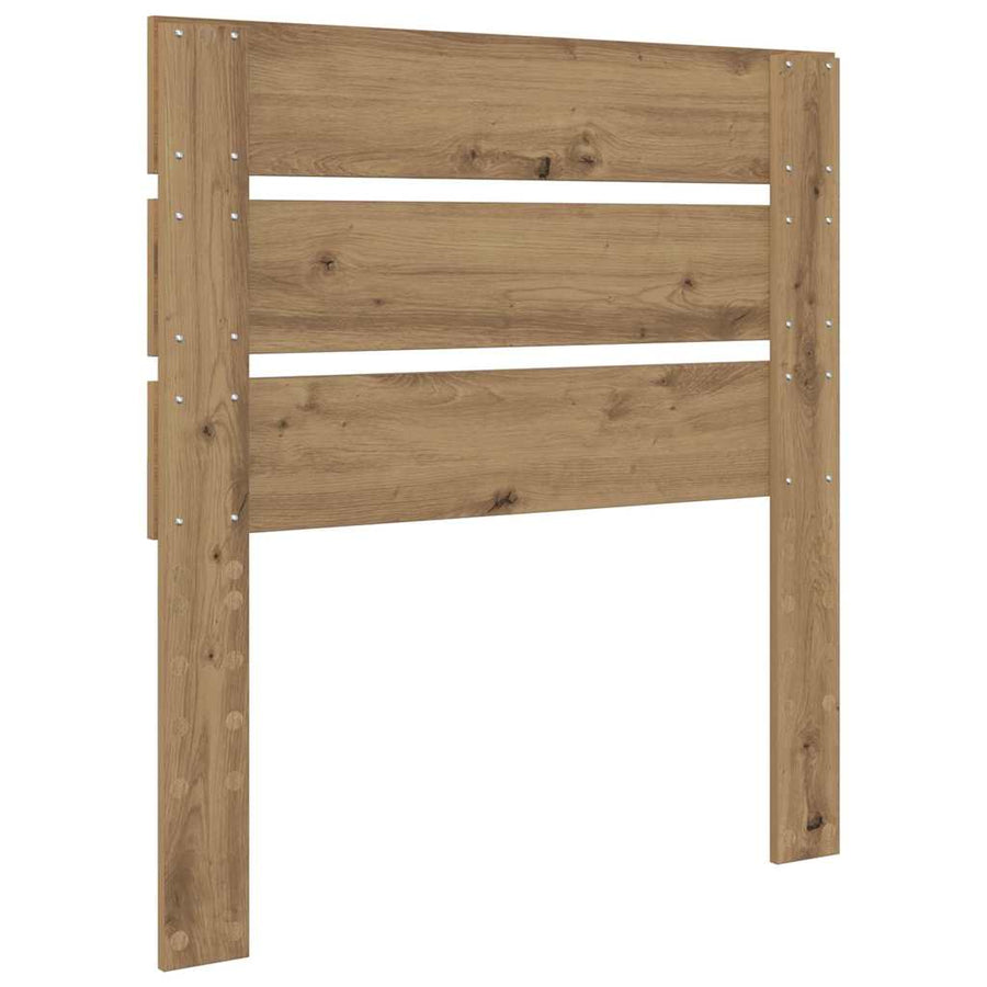 Hoofdbord Met Hoofdeinde Artisan Eiken Bewerkt Hout 100 cm artisanaal eikenkleurig