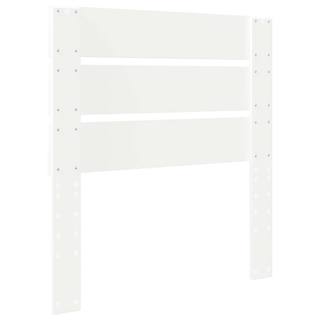 Hoofdbord Met Hoofdeinde Bewerkt Hout 90 cm Wit