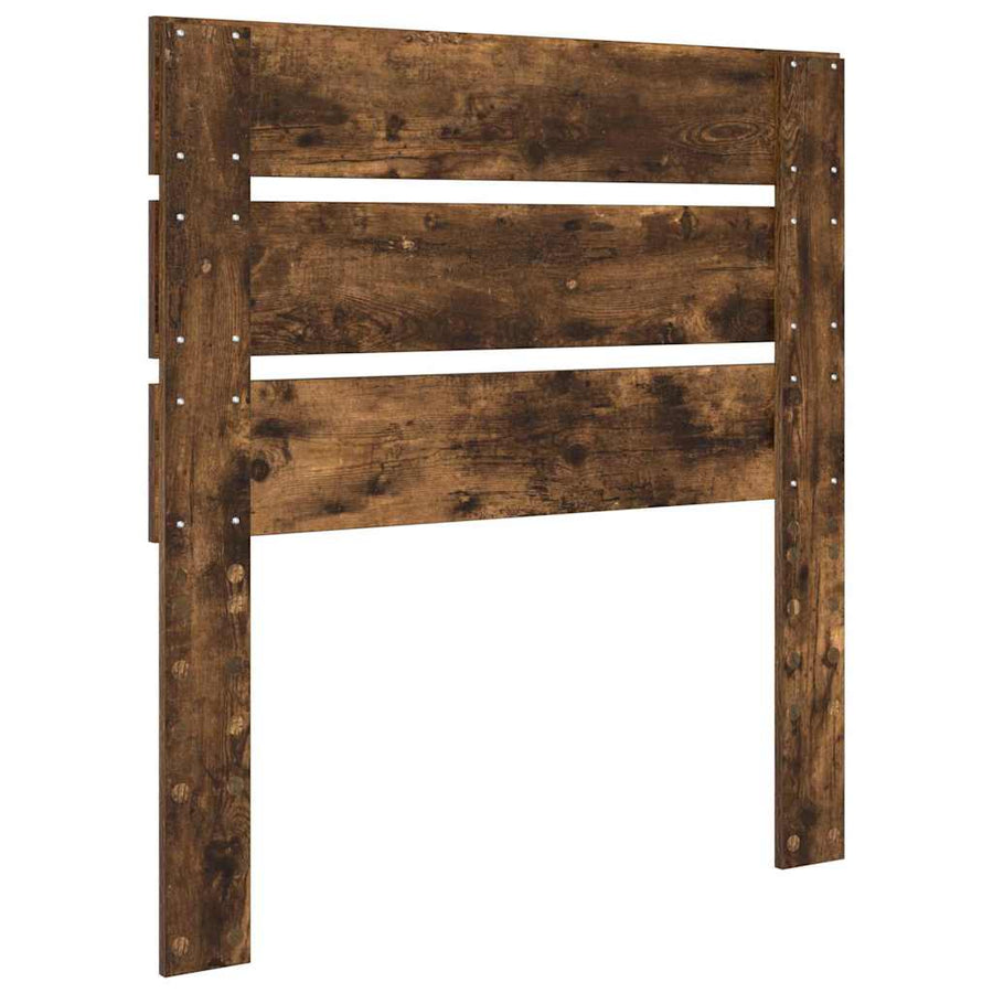 Hoofdbord Met Hoofdeinde Bewerkt Hout 90 cm Gerookt eiken