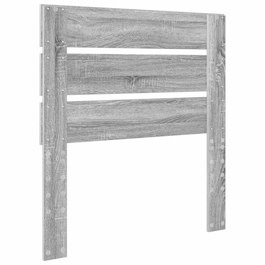 Hoofdbord Met Hoofdeinde Bewerkt Hout 90 cm Grijs sonoma