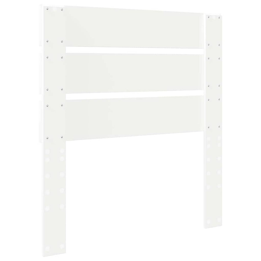 Hoofdbord Met Hoofdeinde Bewerkt Hout 80 cm Wit