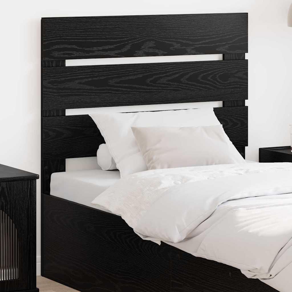 Hoofdbord Met Hoofdeinde Bewerkt Hout 80 cm Zwart eiken