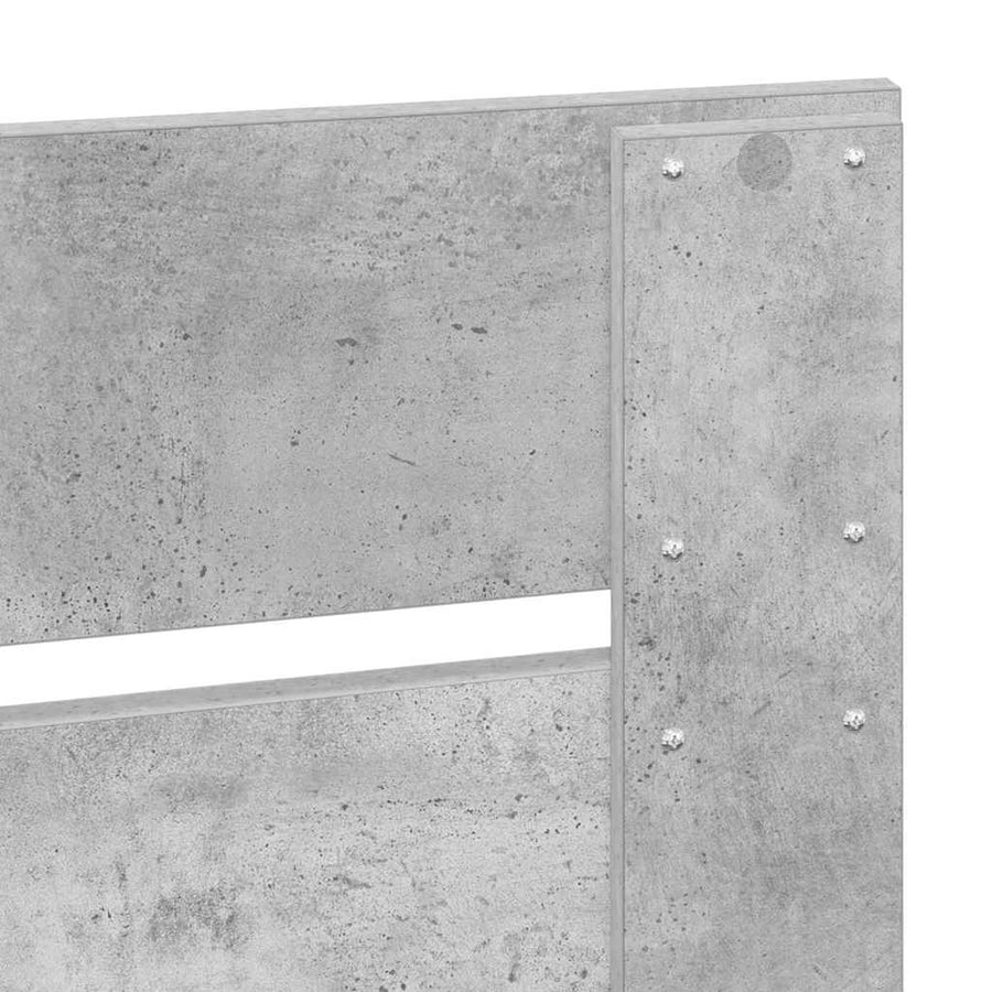 Hoofdbord Met Hoofdeinde Beton Grijs Bewerkt Hout 80 cm Betongrijs