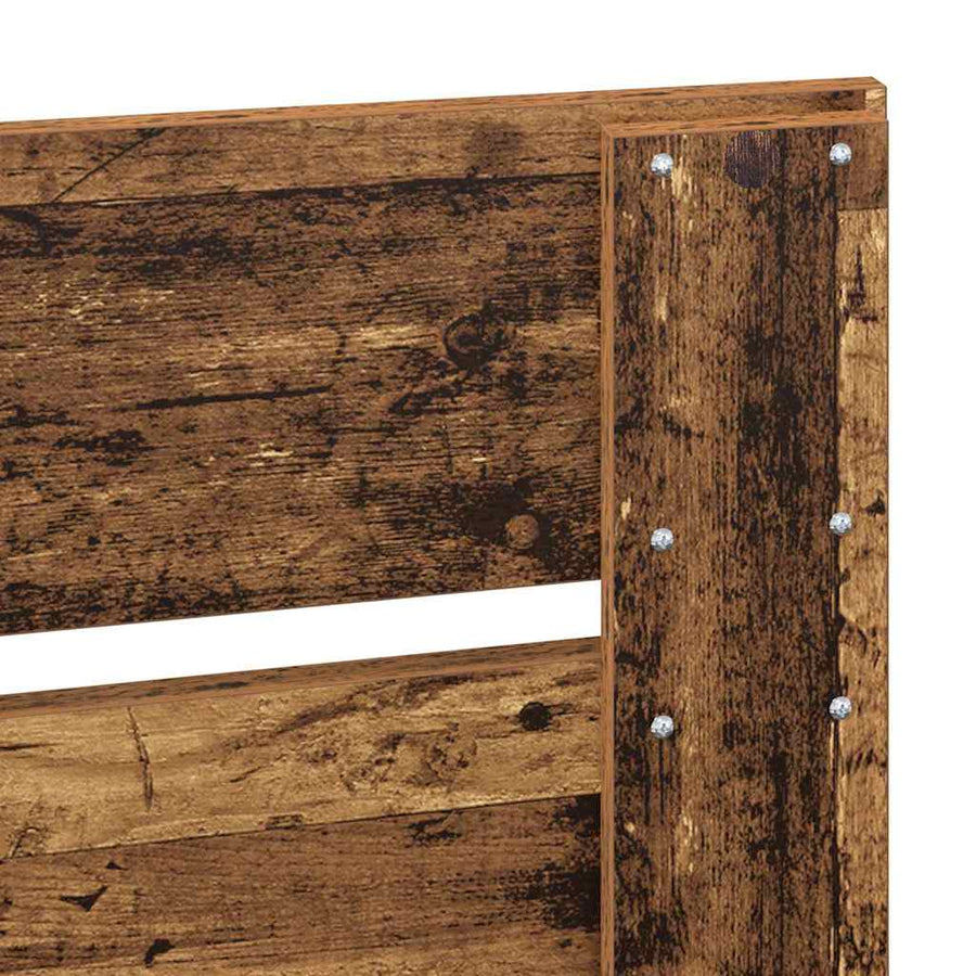 Hoofdbord Met Hoofdeinde Oudhout Bewerkt Hout 80 cm Oud hout