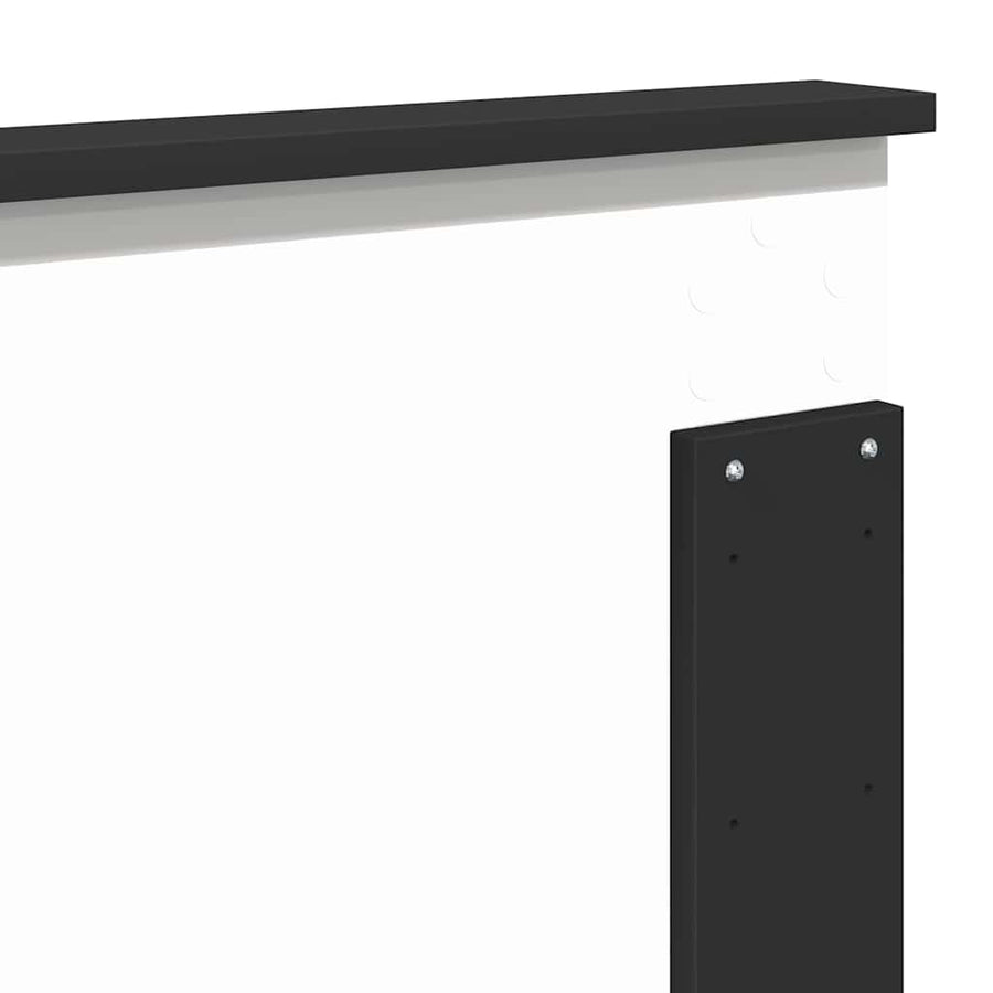 Hoofdbord met hoofdeinde Zwart Eiken 200 cm Bewerkt hout