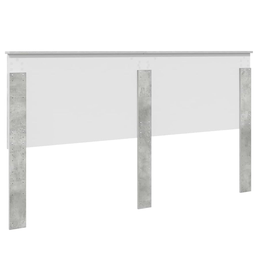 Hoofdbord met hoofdeinde Beton Grijs 200 cm Bewerkt hout
