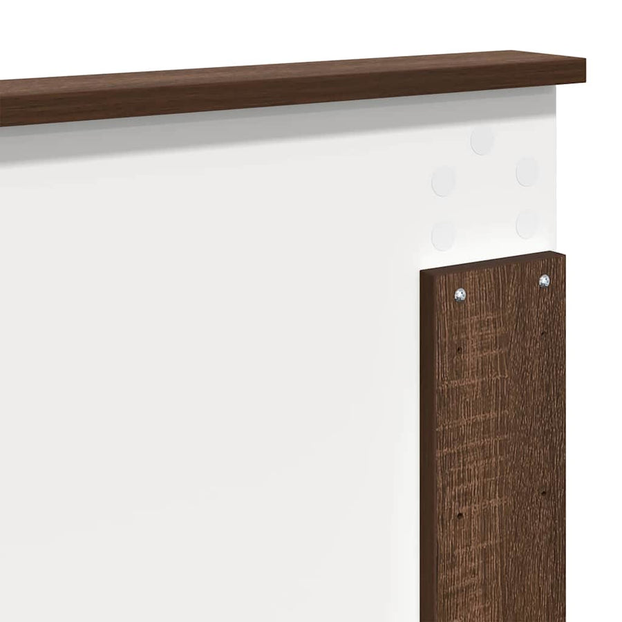Hoofdbord met hoofdeinde Bruin Eiken 200 cm Bewerkt hout