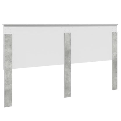 Hoofdbord met hoofdeinde Beton Grijs 180 cm Bewerkt hout