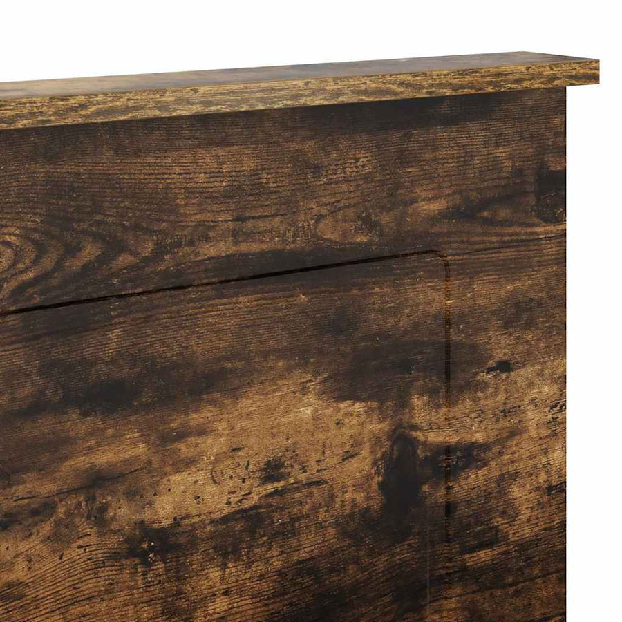 Hoofdbord met hoofdeinde Gerookt eiken 180 cm Bewerkt hout