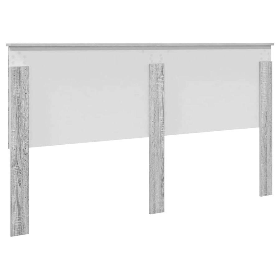 Hoofdbord met hoofdeinde Grijs Sonoma 180 cm Bewerkt hout