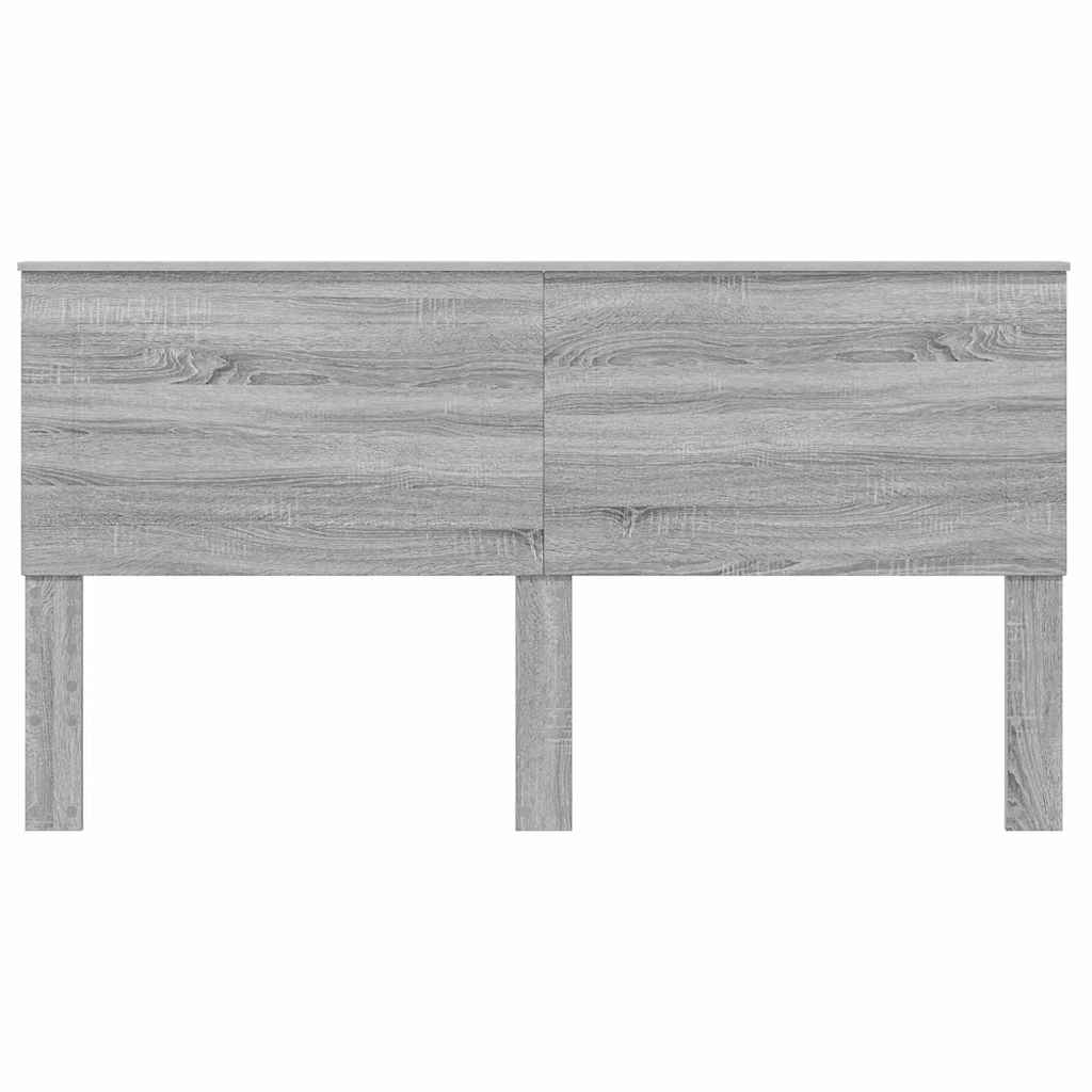 Hoofdbord met hoofdeinde Grijs Sonoma 180 cm Bewerkt hout