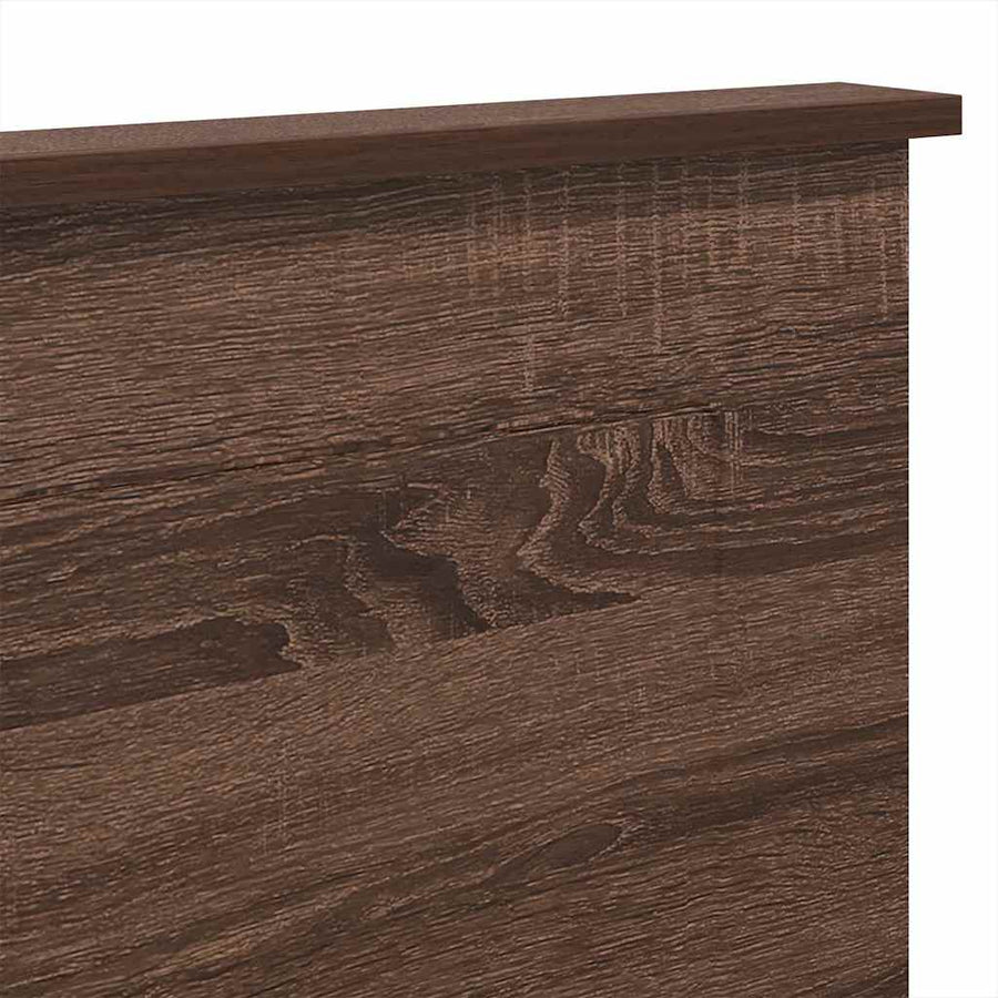 Hoofdbord met hoofdeinde Bruin Eiken 180 cm Bewerkt hout