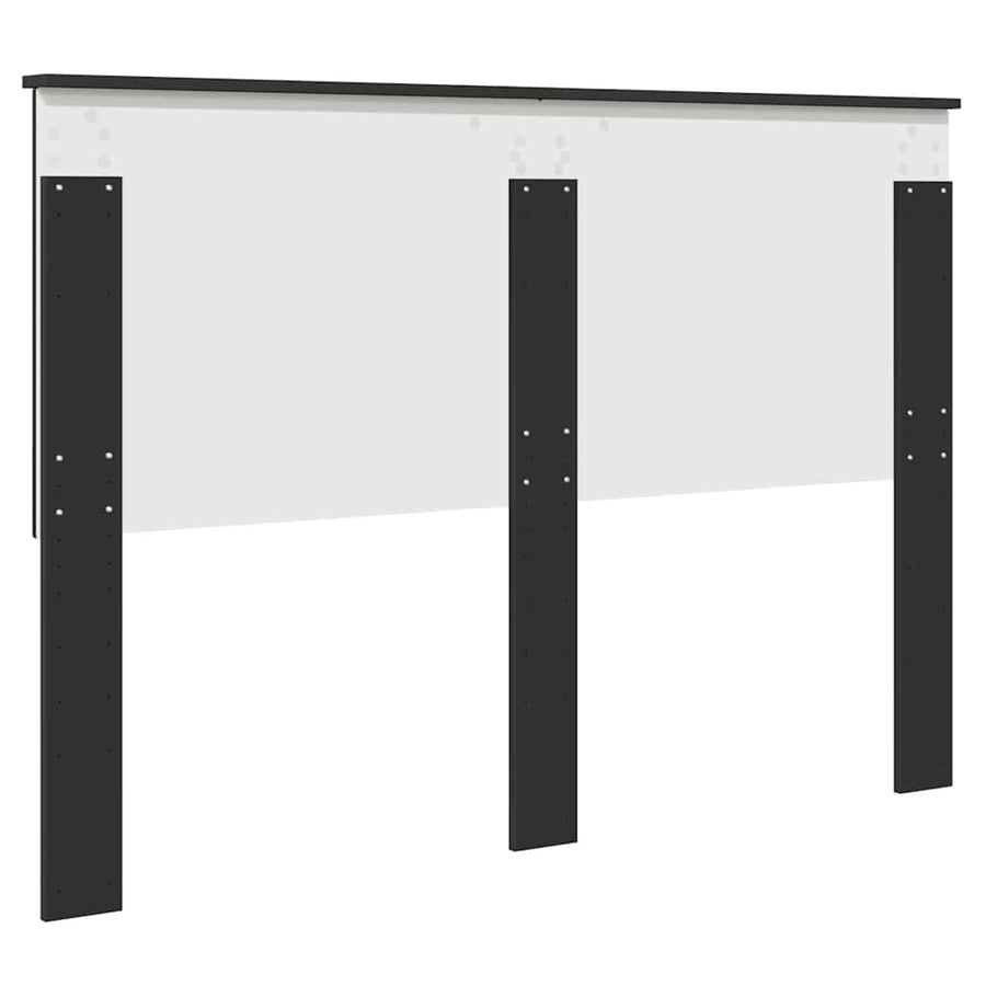 Hoofdbord met hoofdeinde Zwart Eiken 160 cm Bewerkt hout