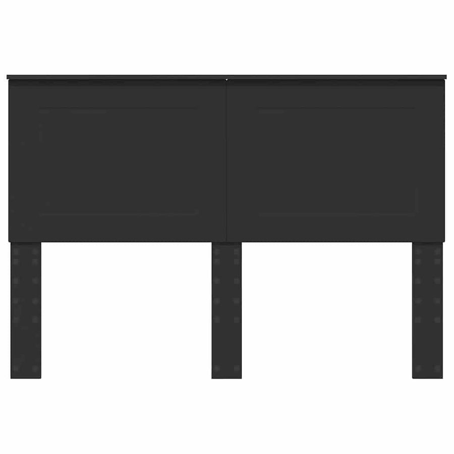 Hoofdbord met hoofdeinde Zwart Eiken 160 cm Bewerkt hout
