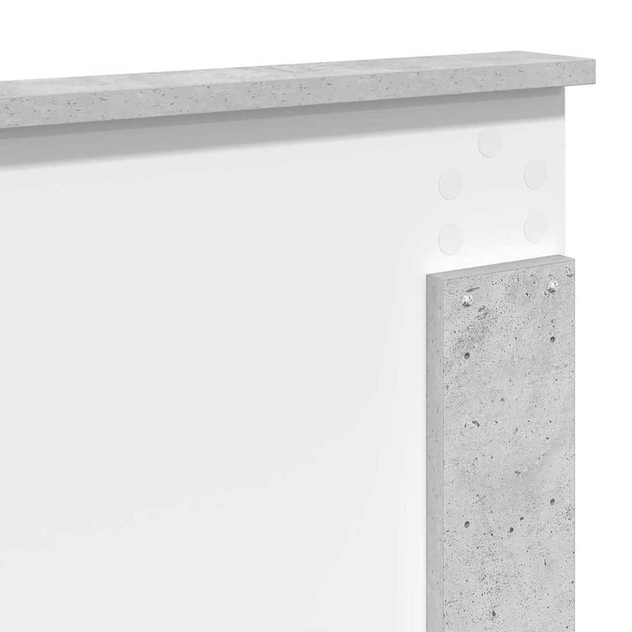 Hoofdbord met hoofdeinde Beton Grijs 160 cm Bewerkt hout